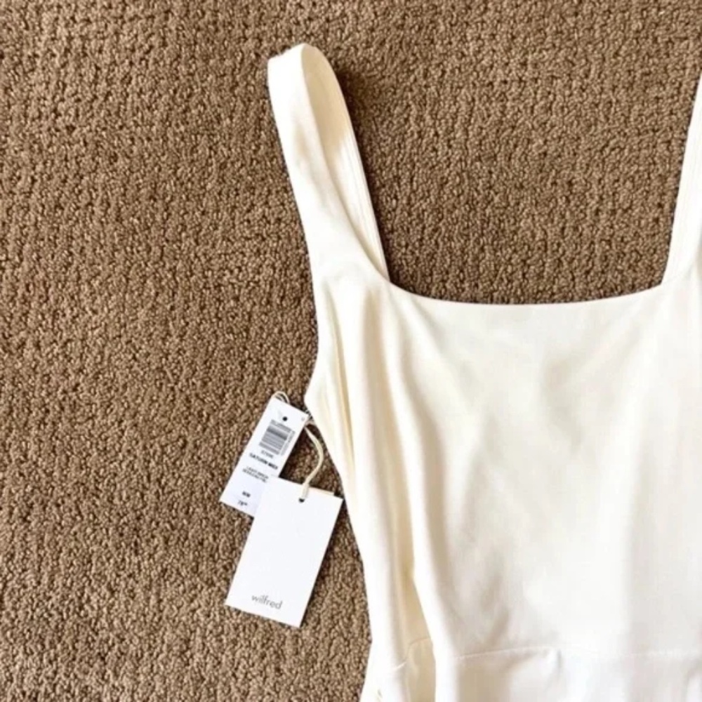 Wilfred NWT Aritzia Saturn Midi Dress Light Birch Medium M - Picture 2 of 5